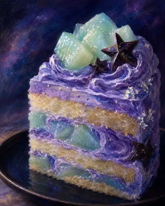A Melon Galaxy Between Violet Tides