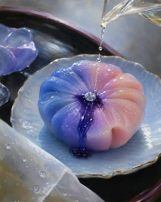 Rain Teaches the Morning Glory New Colors