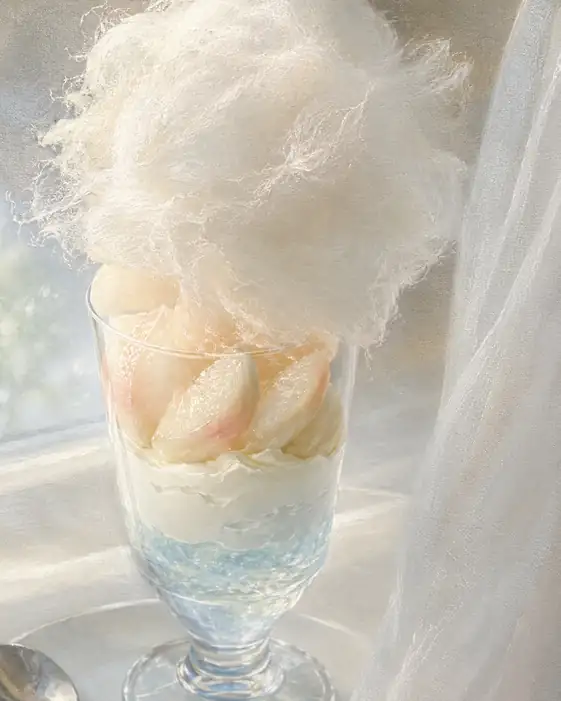 A Peach Cloud Touches the Summer Window