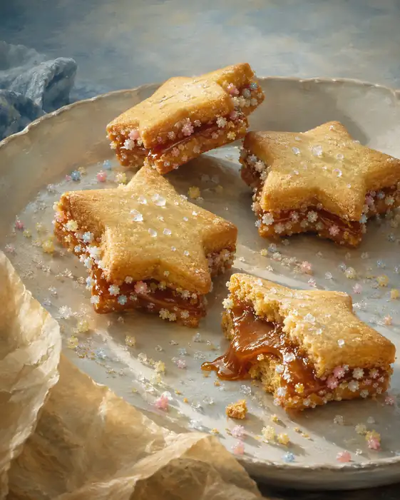 Caramel Stars Washed Ashore at Dawn