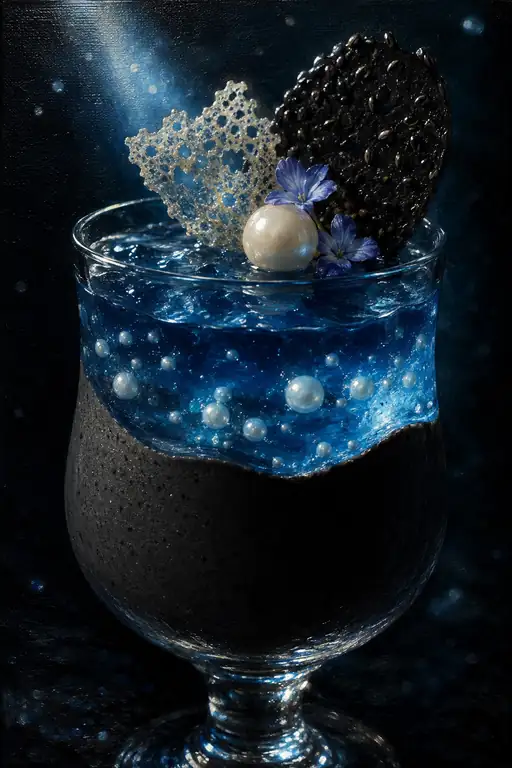 Pearls Rise Through a Midnight Glass