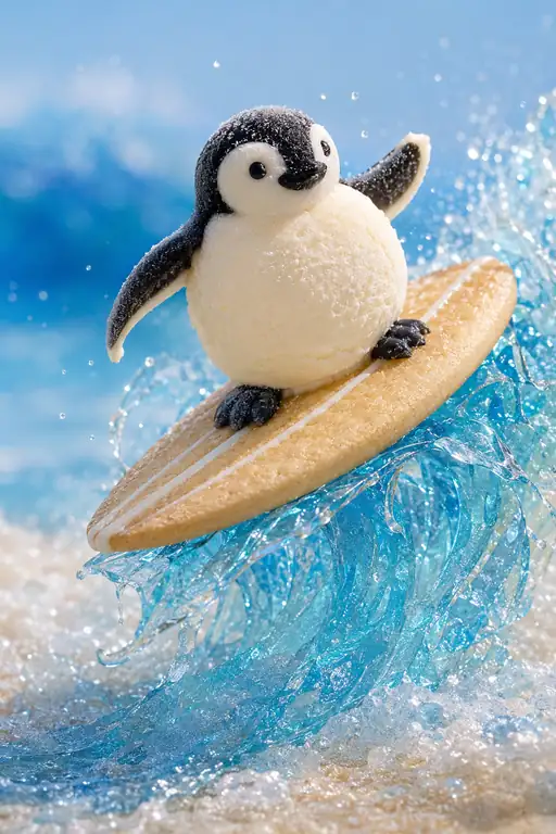 The Penguin Who Rode the Sweetest Wave