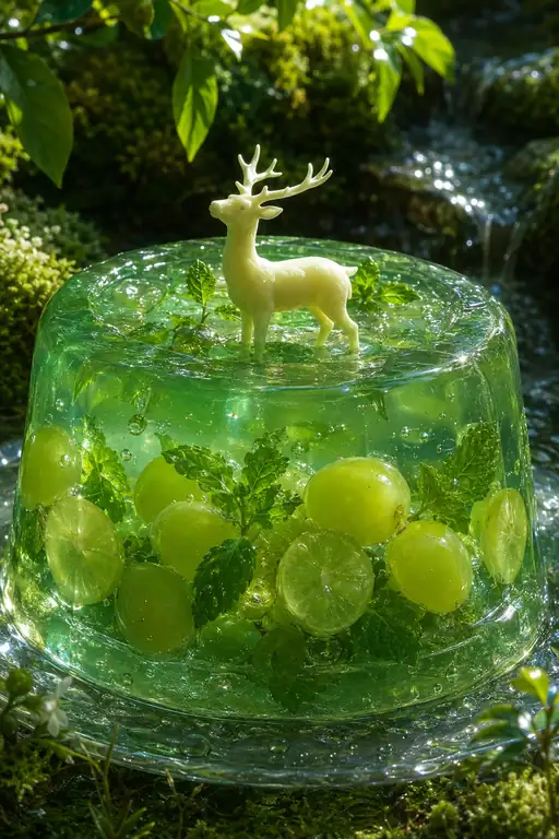 The White Stag Guards a Muscat Spring