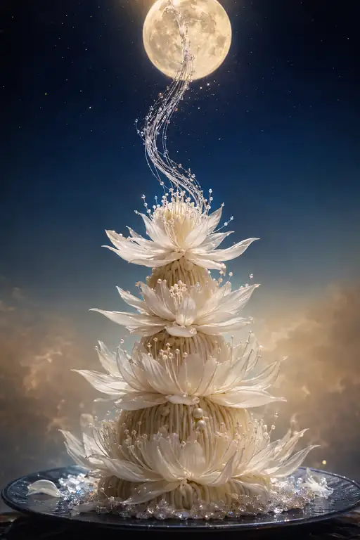 Moonlight Climbs the White Blossom