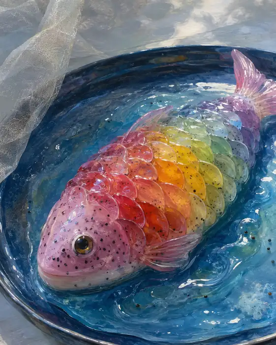 The Rainbow Fish Carries Summer Across the Blue