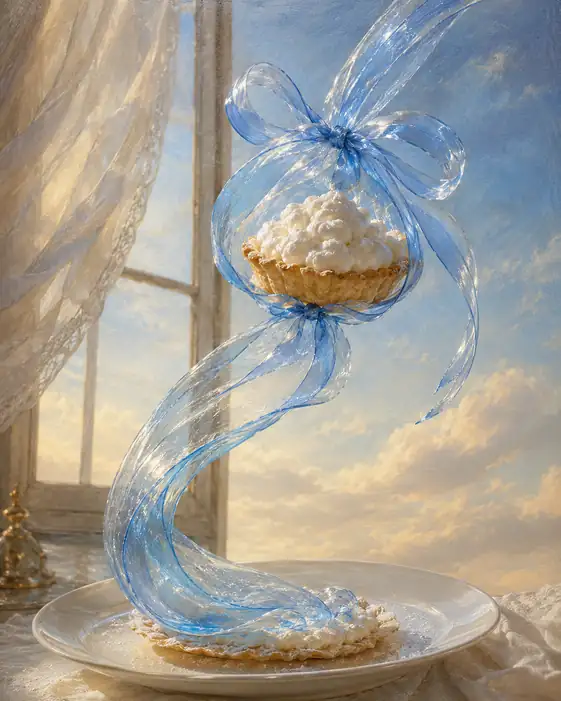 The Sky Ties Its Blue Ribbon Around a Cloud