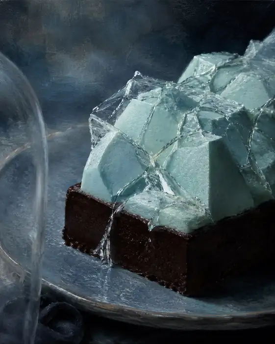 A Glacier Growing from Dark Earth