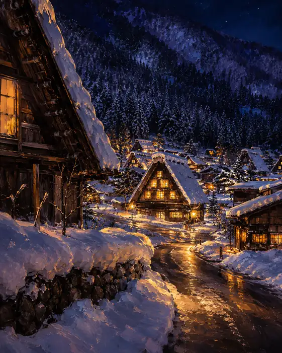 The Snow of the Heike Upon Roofs of Prayer