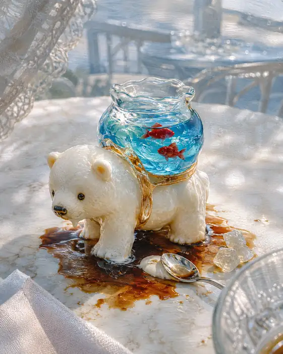 The Polar Bear Carries a Little Sea