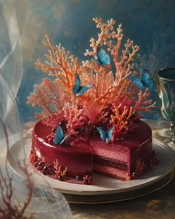 The Coral Forest Dreams in Cassis Red