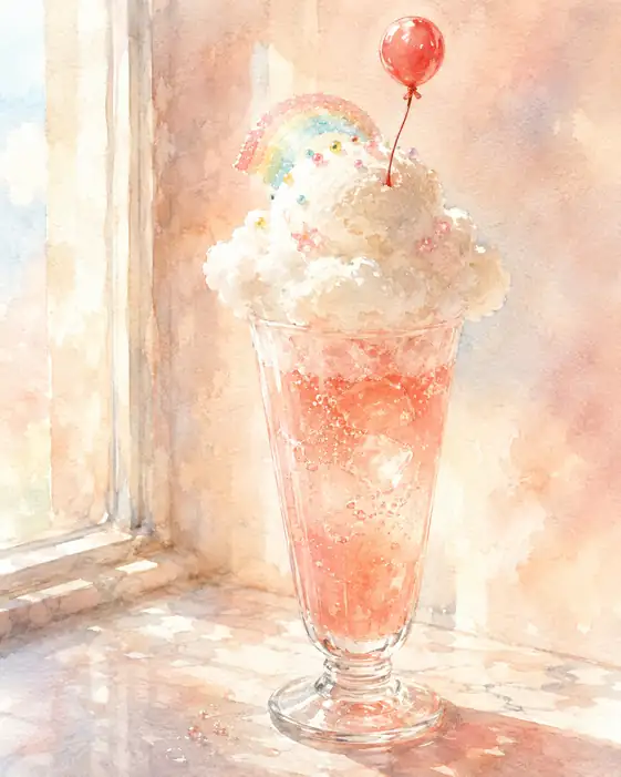 Peach Clouds Float in a Glass