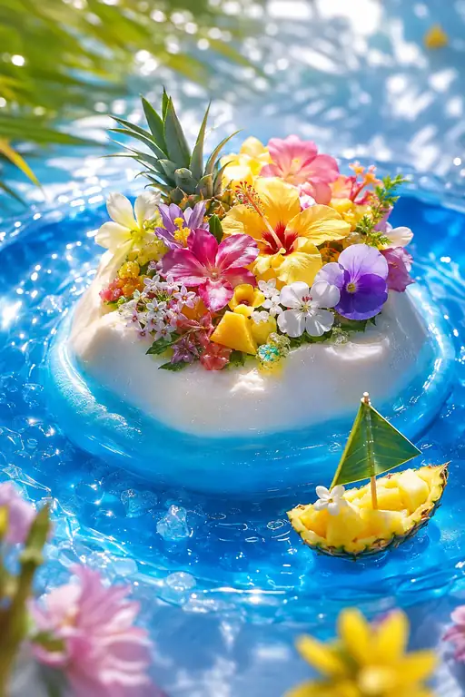 A Pineapple Boat Sails Around the Island of Flowers