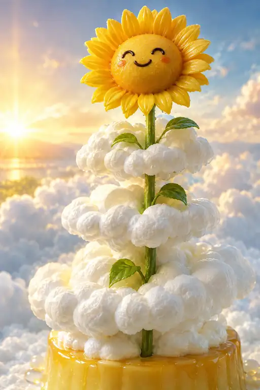 The Sunflower Smiles Above the Sea of Clouds