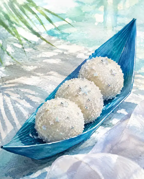 Three Pearl Stars Sail the Blue Leaf of Summer