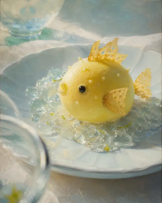 The Little Lemon Fish Blows Bubbles of Sunlight
