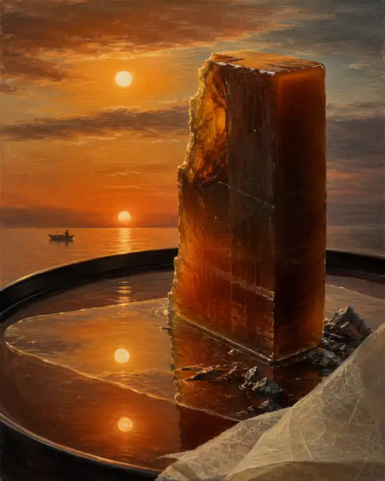 Three Suns Keep Watch over the Amber Sea