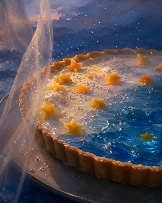 Stars Fall Gently upon the Shore of Blue Jelly