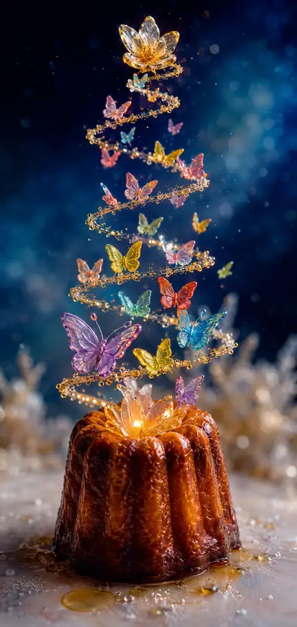 Golden Butterflies Spiral toward the Lemon Star