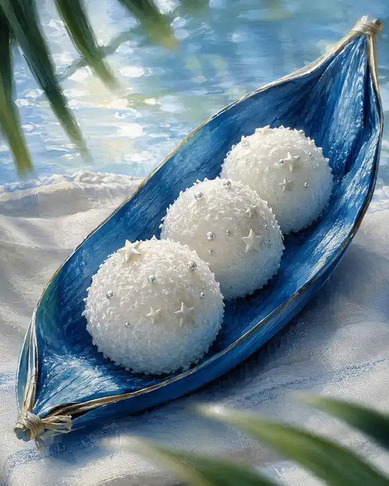 Three Pearl Stars Drift in a Blue Summer Cradle