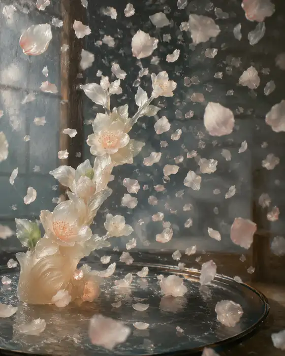 The Summer Camellia Releases a Blizzard of Tender Light