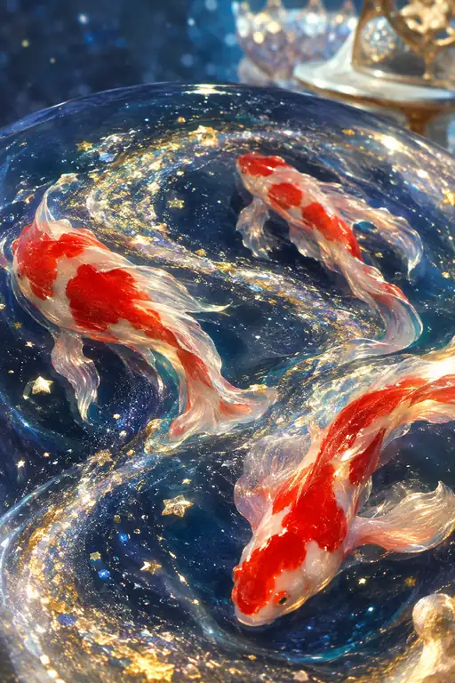 Koi Swim through a River of Stars