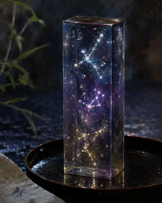 The Galaxy Cut into a Clear Rectangle