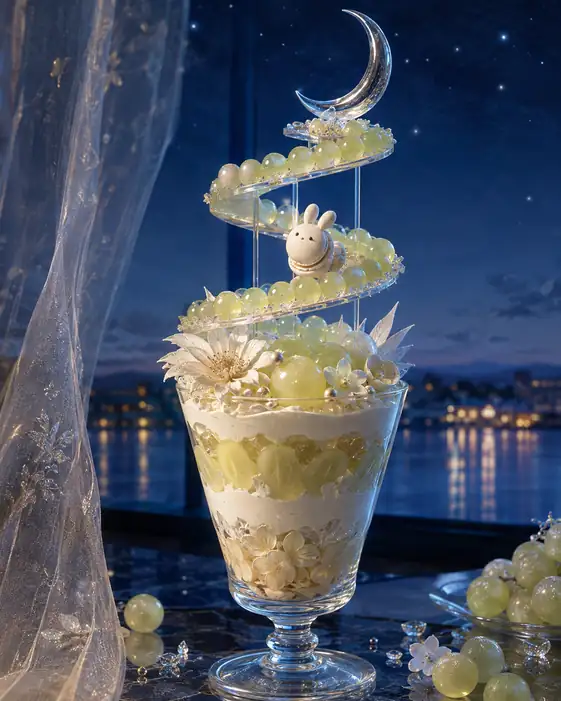 The Rabbit Climbs a Stairway of Moonlight