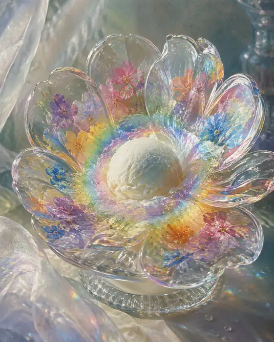 Spring Sleeps in a Glass Blossom