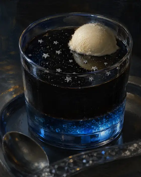 The Moon Rests in Black Coffee