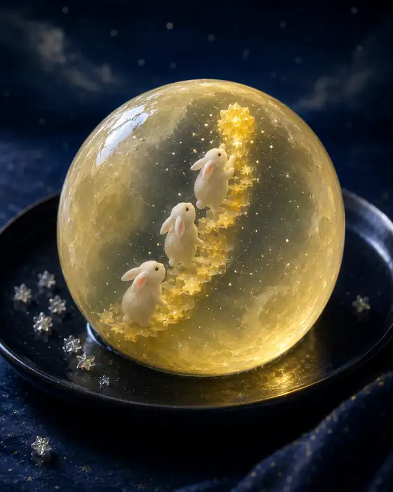 Three Rabbits Climb the Moon's Secret