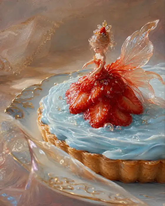 Strawberry Wings over a Blue Dream
