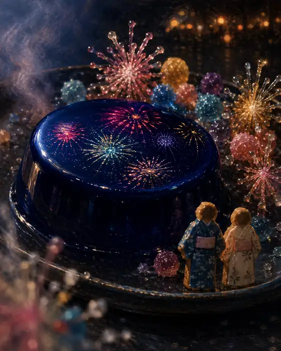 Fireworks Remembered by Two Yukata
