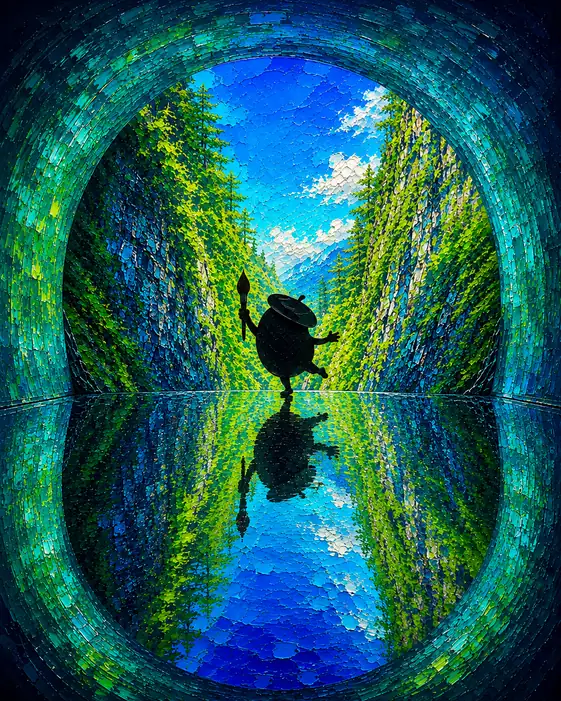 The Little Painter Beyond the Emerald Mirror