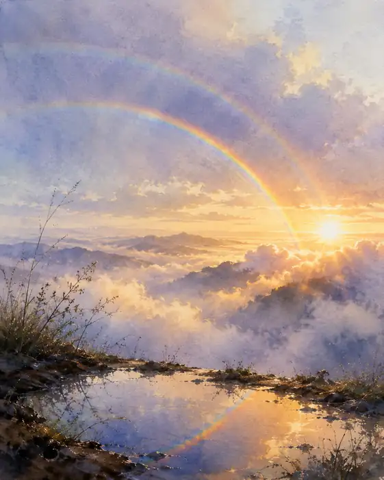 Where Two Rainbows Return to the Sky