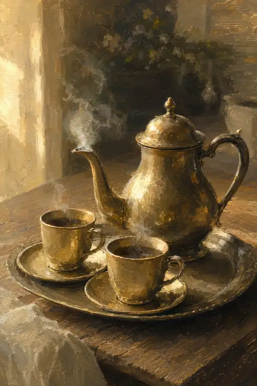 Two Cups Share the Golden Afternoon