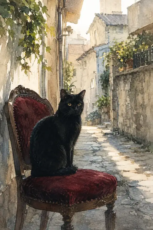 The Black Cat's Red Throne
