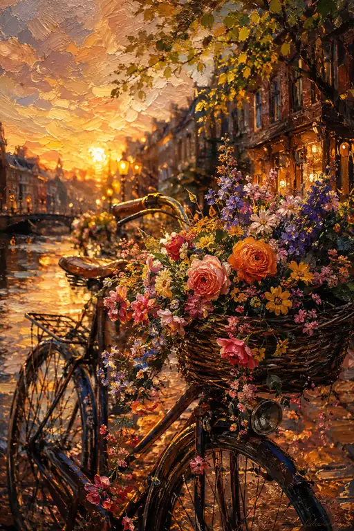 A Bicycle Carrying the Last Garden Home
