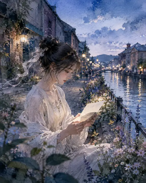A Letter Read Where the Canal Turns Blue