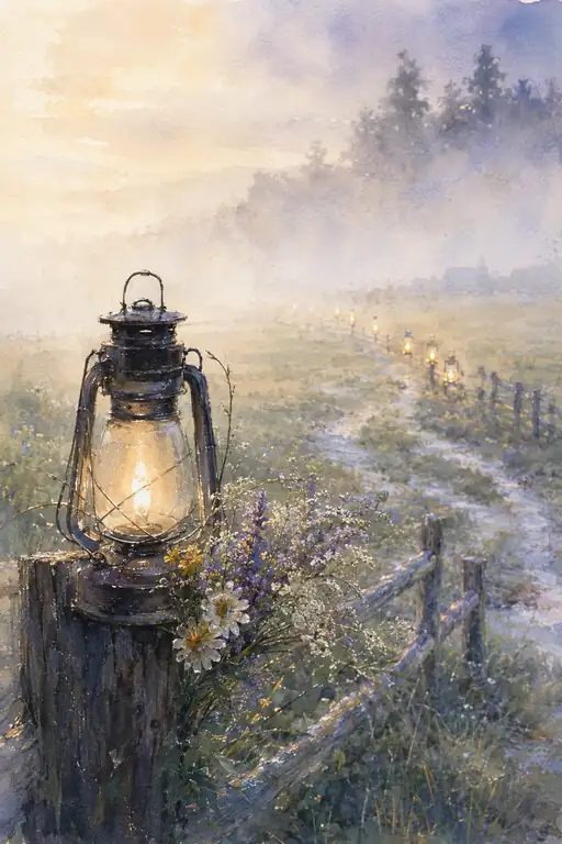 The Lanterns Know the Way Through Morning Mist