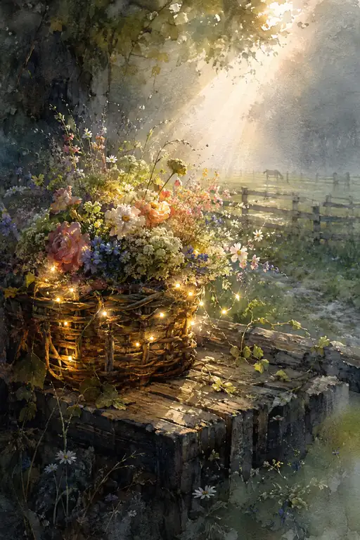 The Meadow's Secret Glows Among the Flowers