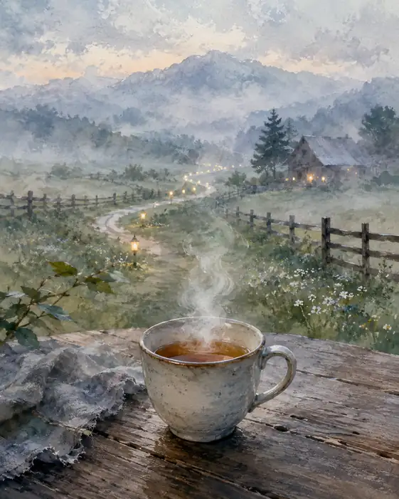 Tea at the Beginning of the Lantern Road