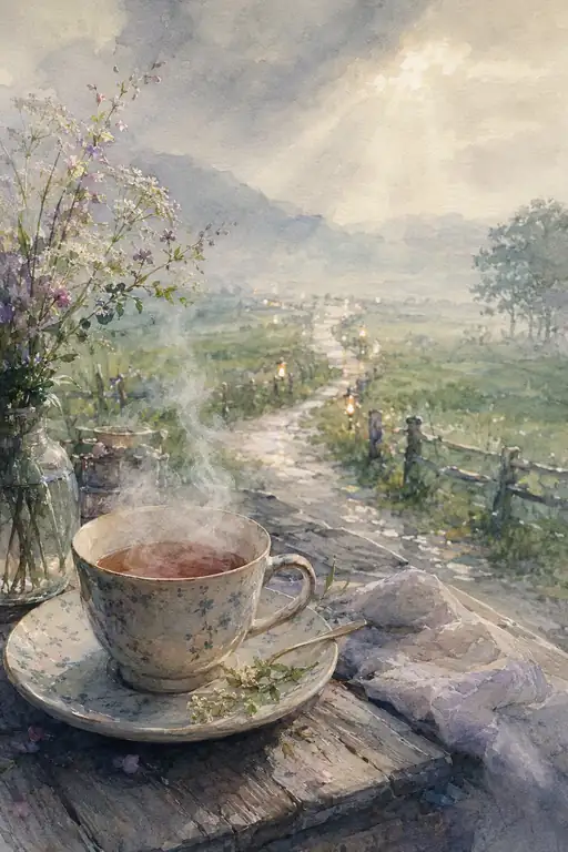 Morning Tea Before the Meadow Wakes