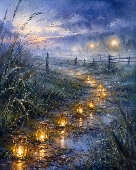 A River of Little Flames Crosses the Wet Meadow