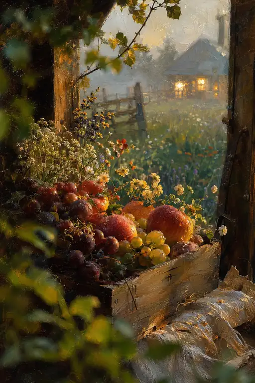 Autumn's Sweetness at the Lighted Door