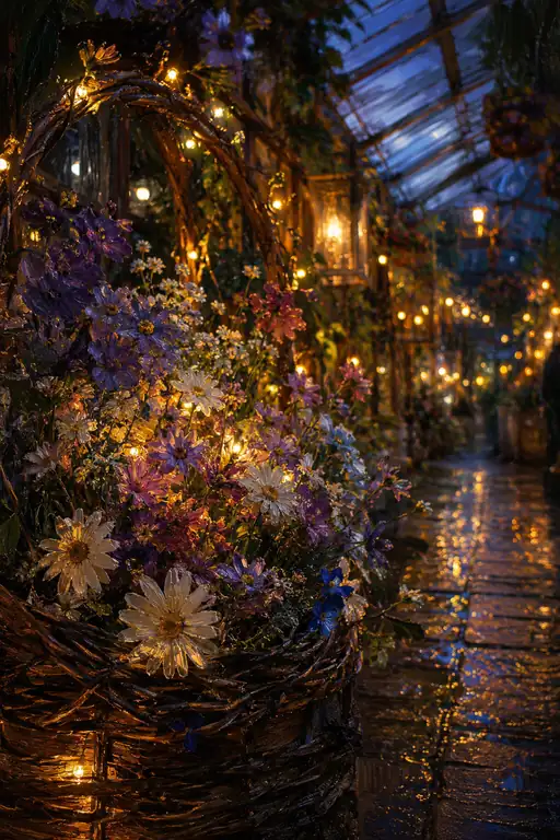 The Flower Arch Where Evening Lights Gather