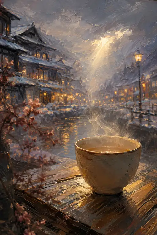 Tea Steams Where the Sun Opens the Snow