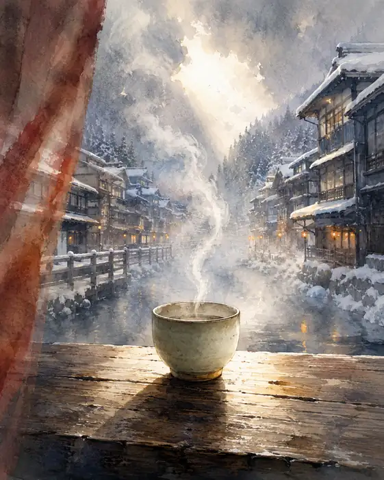 The Village Awakens in a Ribbon of Steam