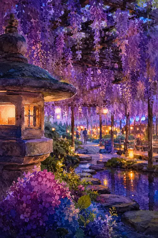 A Light Warming the Violet Rain