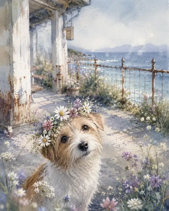 The Seaside Gave Her a Crown of Daisies