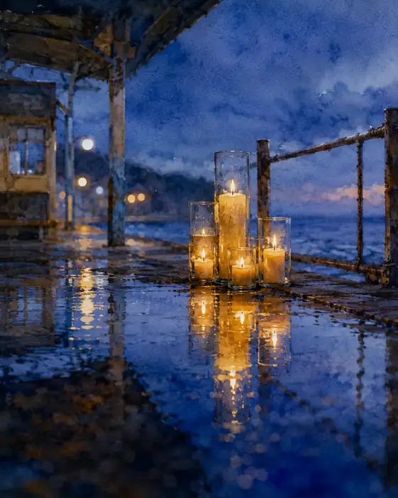 Five Candles Wait for the Tide to Turn